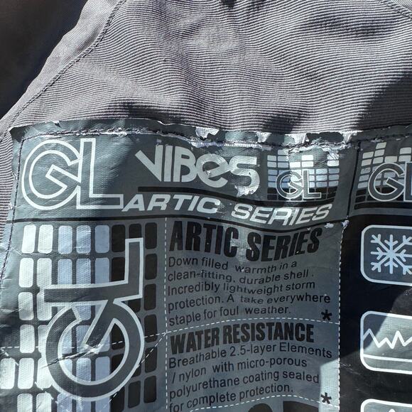 GL Artic Series Down Filled Vibes Jacket Hooded Zip Up Winter Warm Grey‎ Mens XL - Picture 7 of 9